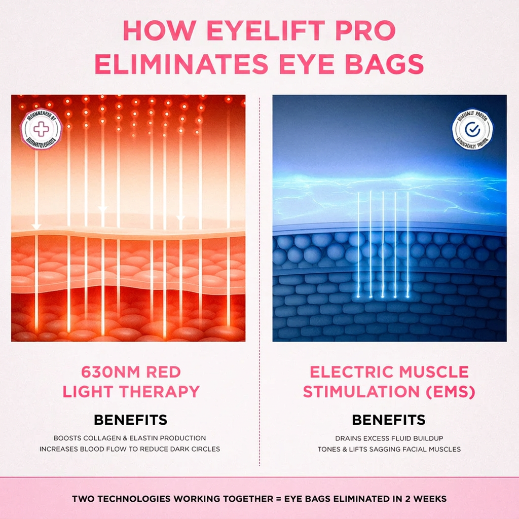 EyeLift Pro™ 2-in-1 Red Light Therapy + EMS Eye Rejuvenator